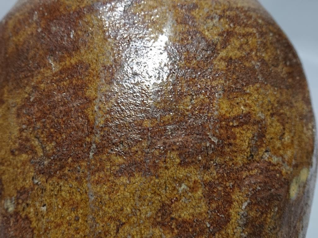 旧家蔵出し　貴重　室町中期　古越前　種壺（窯印有り）　下駄底