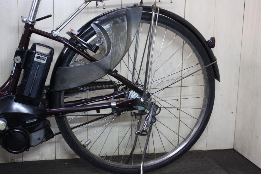電動アシスト自転車 ダークブラウン 前カゴ付き