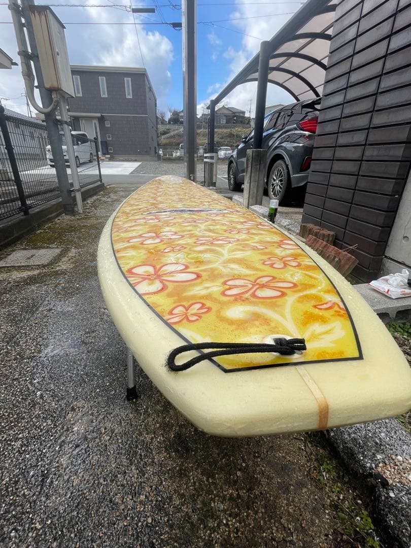 サーフボード セミロング　ファンボード　美品　フィン付き　サーフィン