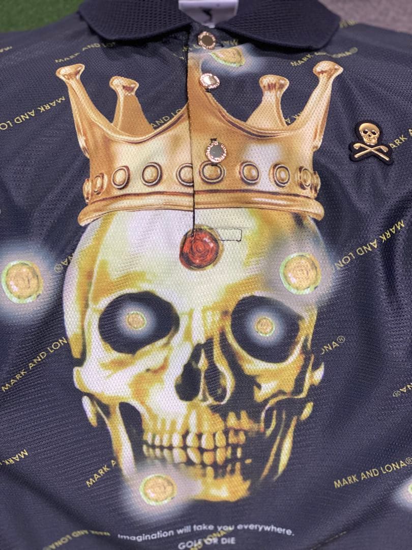 【激レア】『目立ち度１２０%』 MARK AND LONA スカル王冠ポロシャツ