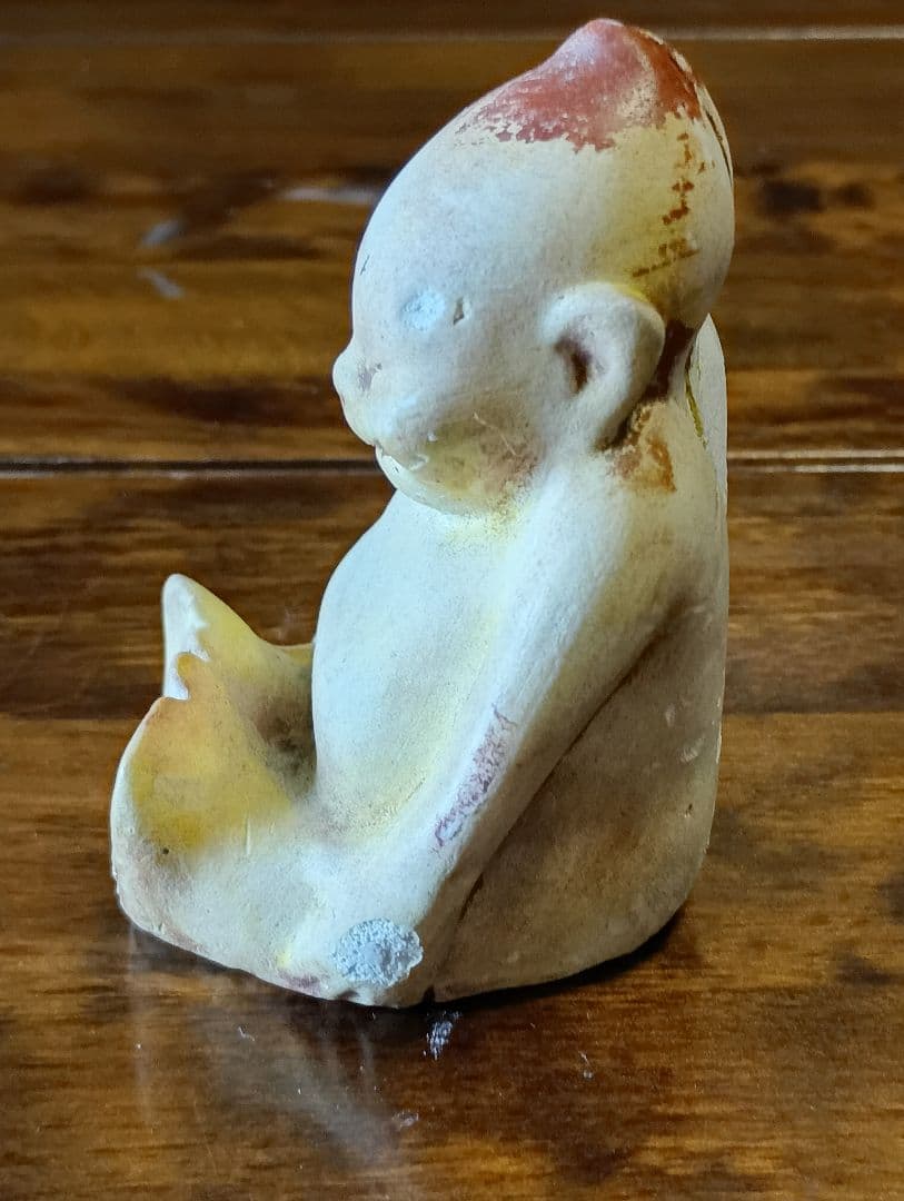 レア 珍品 ヴィンテージ 石膏製 ビリケンさん 像 縁起物 開運 オブジェ