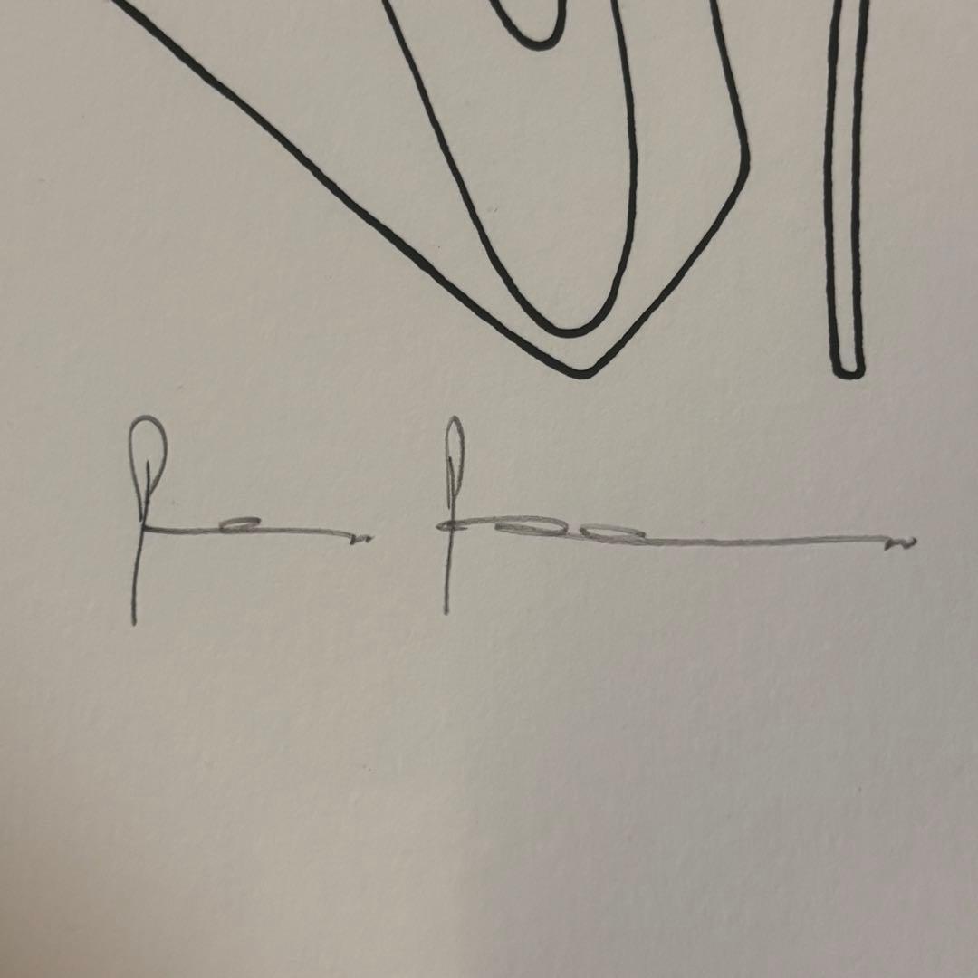 【希少】奇才のシューズデザイナー　ヤン・ヤンセン　直筆サイン付　靴デザイン画