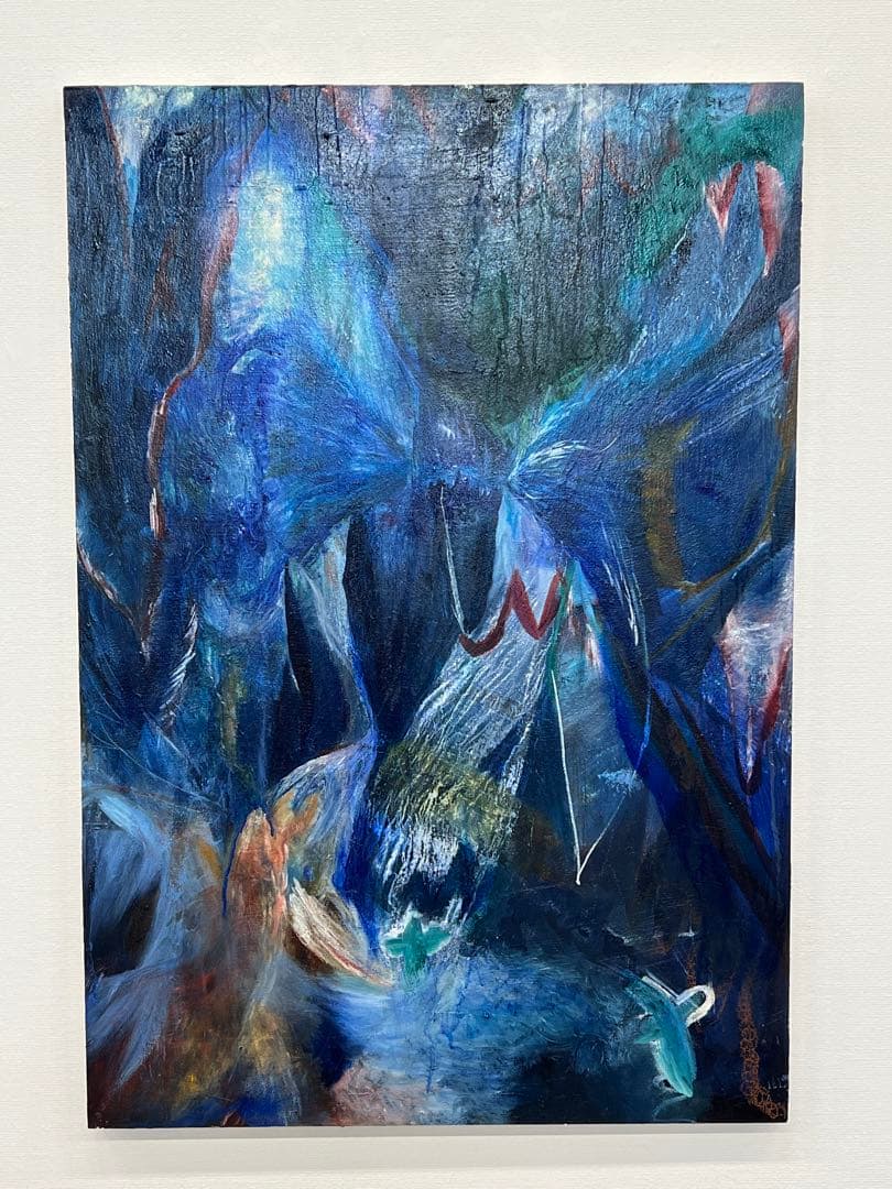 【P50号】good blue(cave) 油絵 oil painting