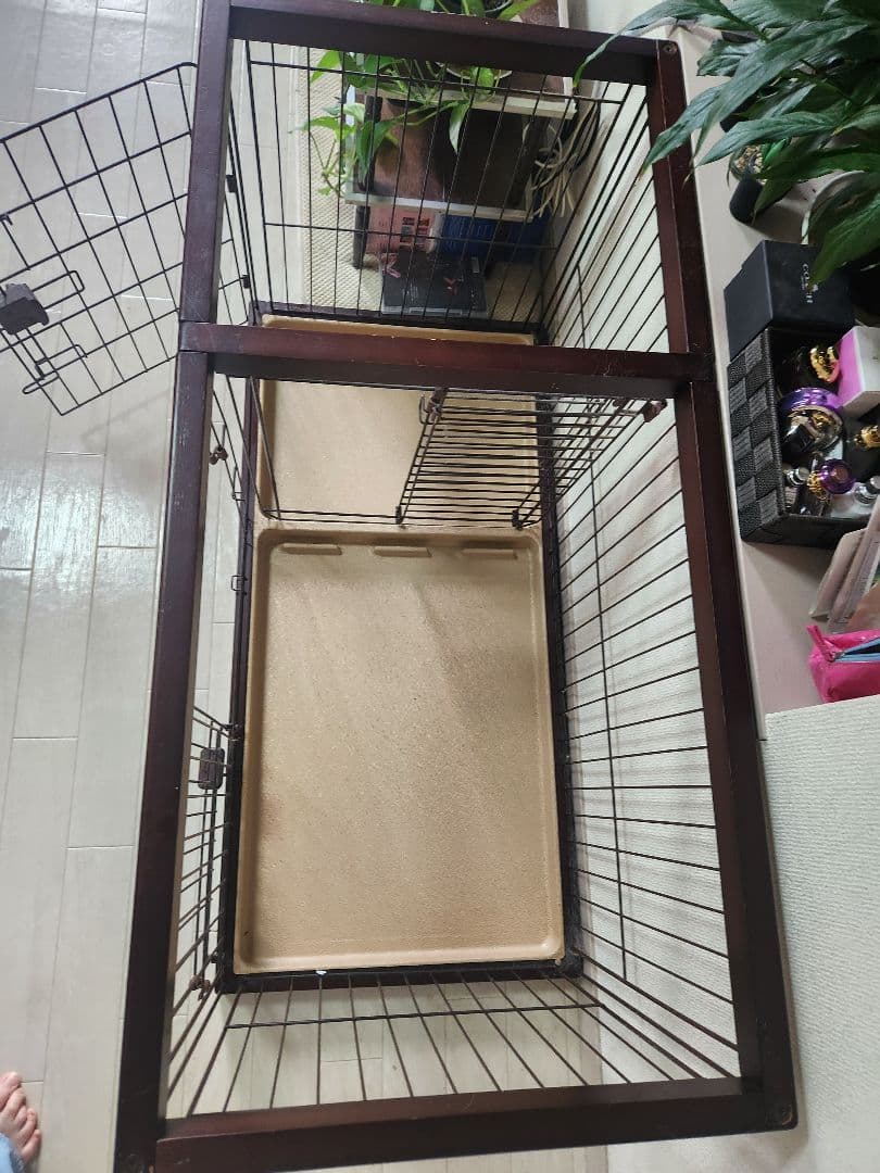 【大きめゲージ】中型犬用 ブラウンケージ