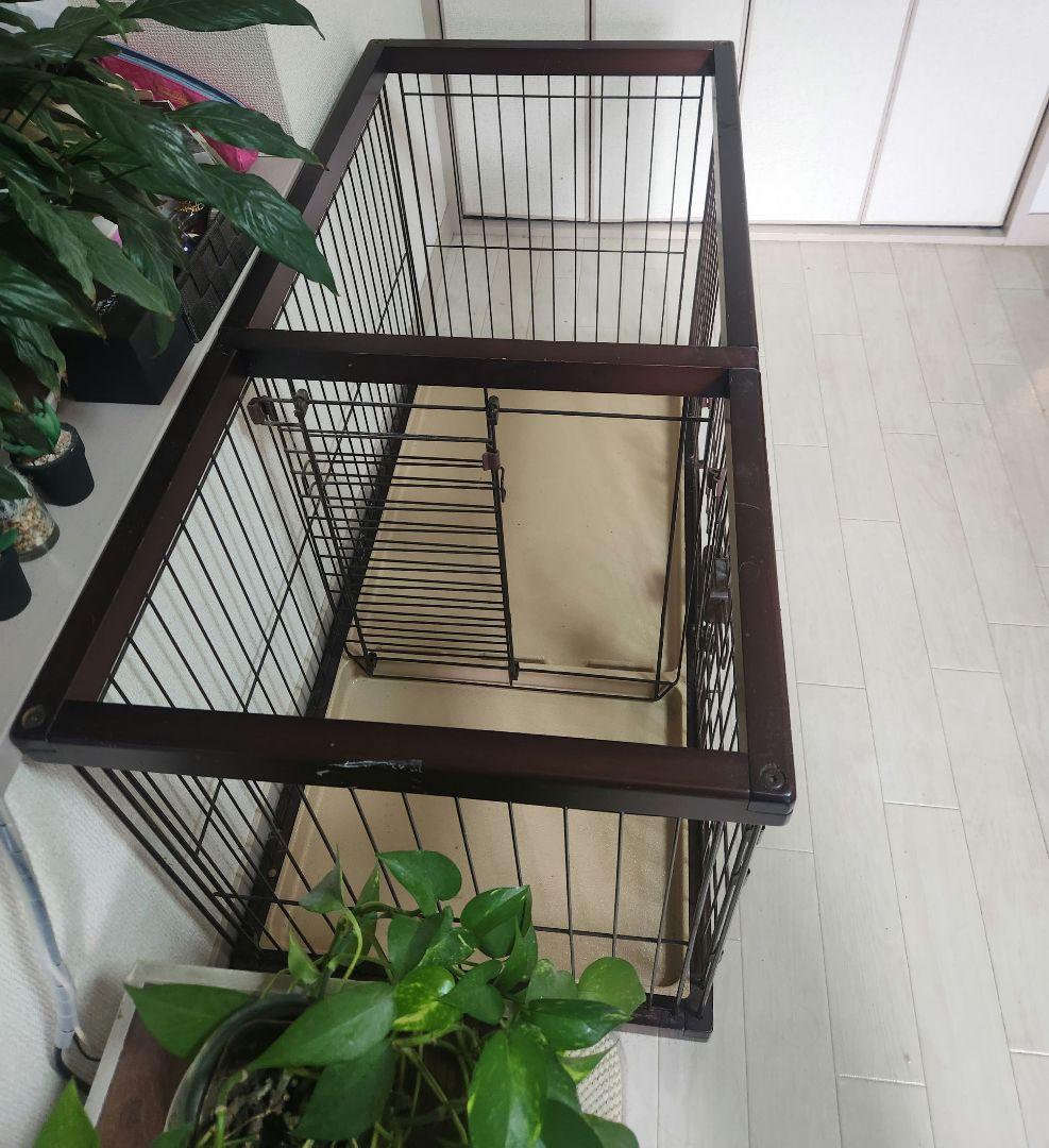 【大きめゲージ】中型犬用 ブラウンケージ