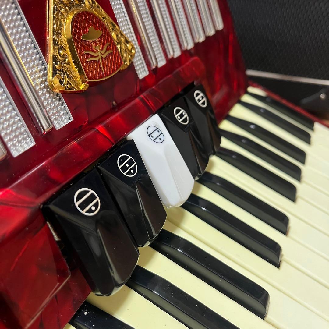 稼動品TOMBO トンボアコーディオン T-48 ケース付き 34鍵