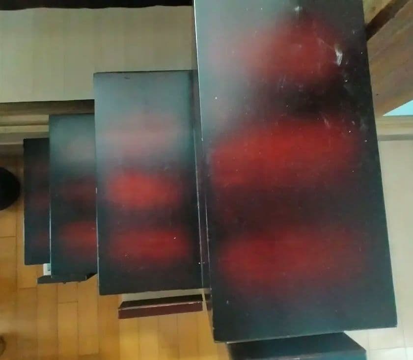 木製階段状収納ボックス