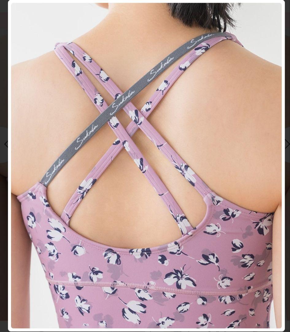 【SUKALA】フラワープリントレギンス＆ベーシックロゴブラトップ