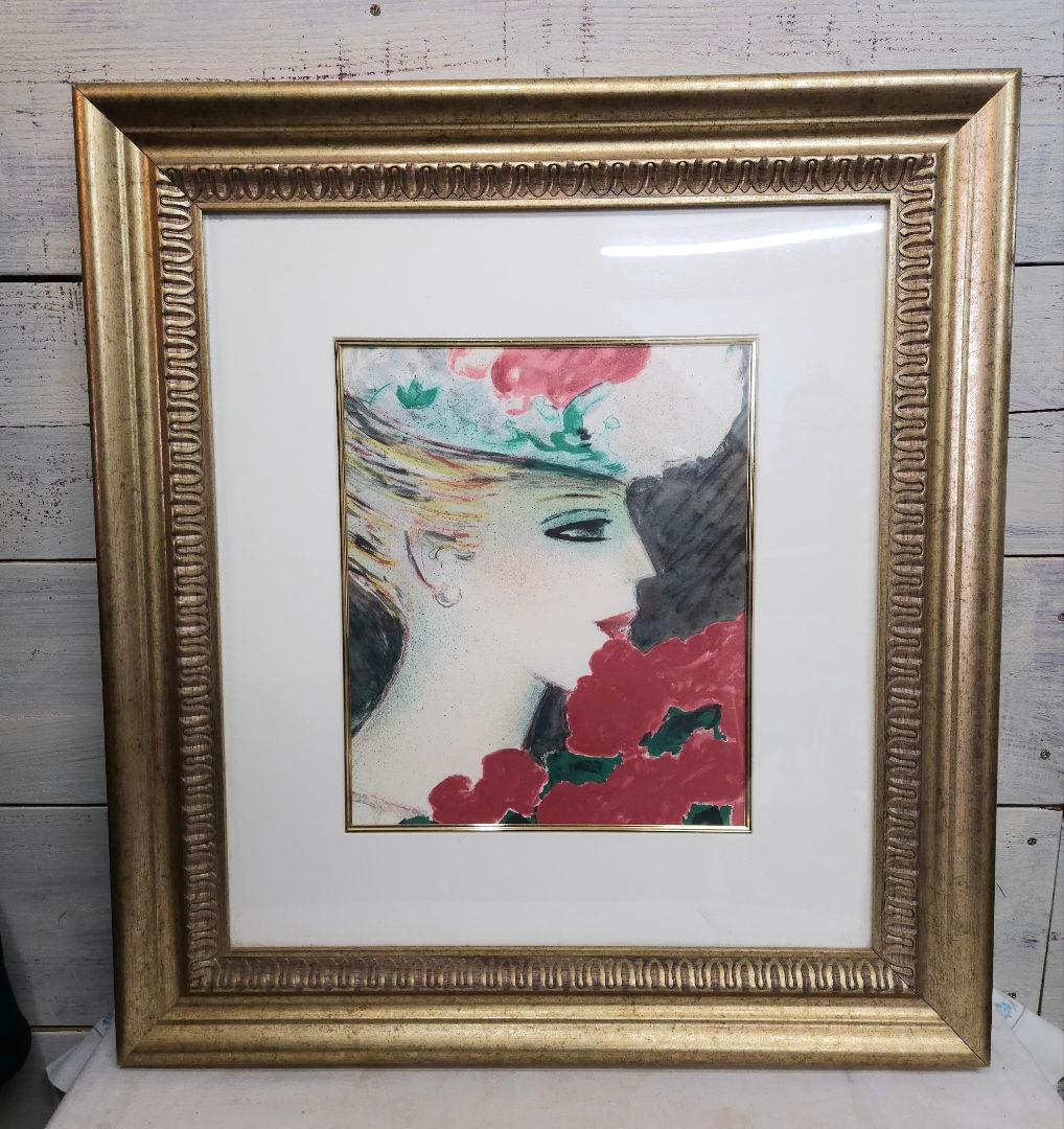 ジャン・ピエール・カシニョール 作 「赤い花束」 リトグラフ