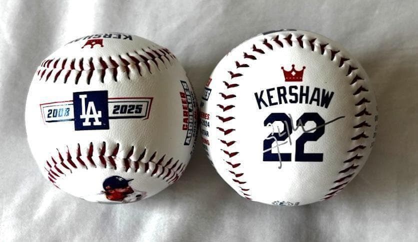 ロサンゼルス・ドジャース クレイトン・カーショウ MLB公式 引退記念ボール