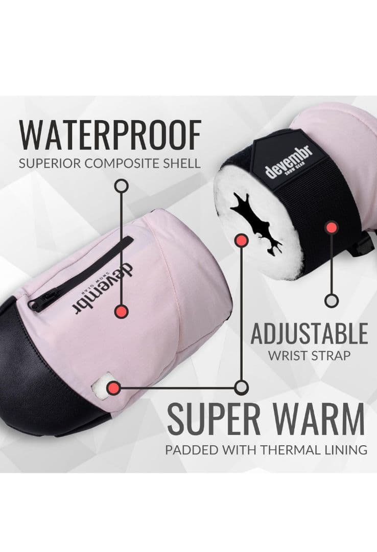 スキーグローブ　サイズL 紫色