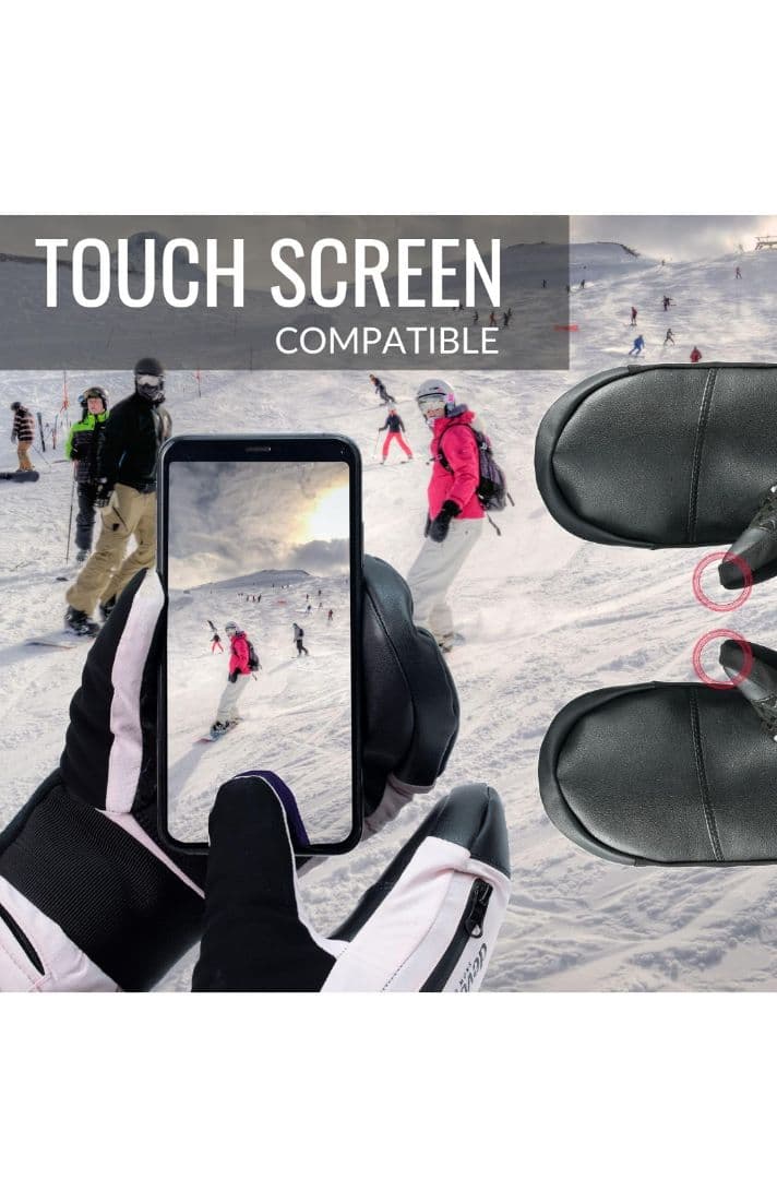 スキーグローブ　サイズL 紫色