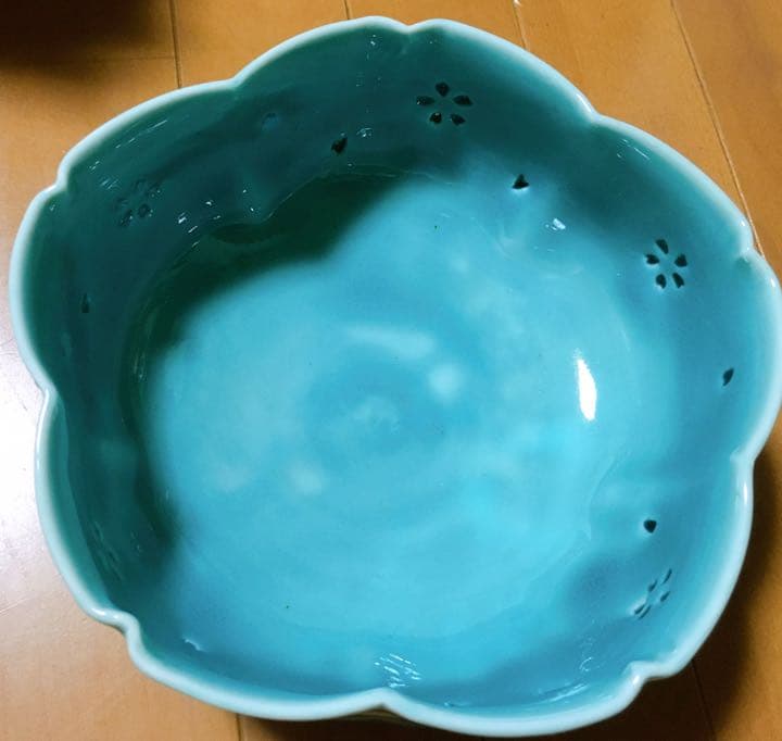 【新品】有神窯 金野剛作 青海桜文菓子器 尾道の陶芸作家