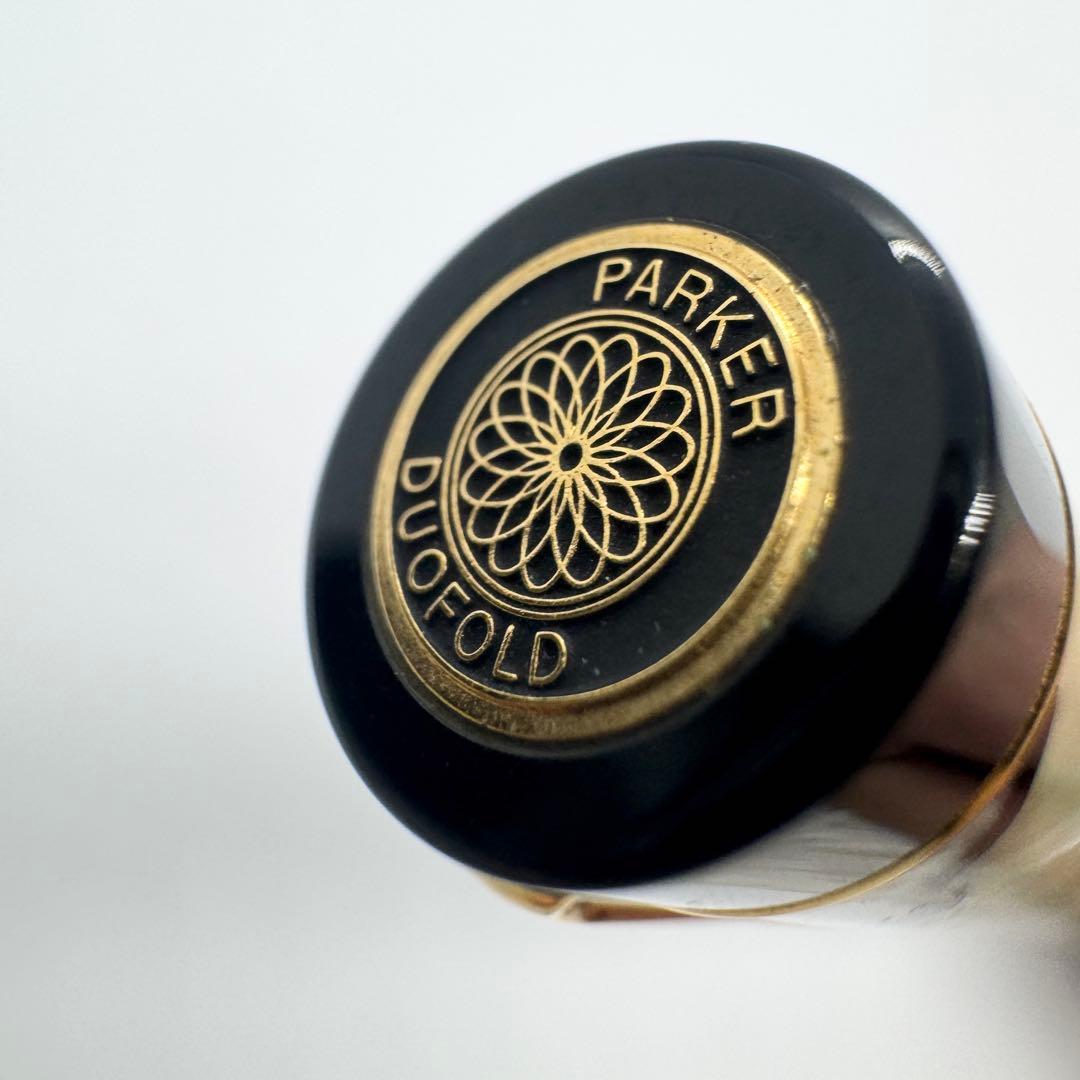 パーカー 万年筆 デュオフォールド　パール ブラック 18K センテニアル