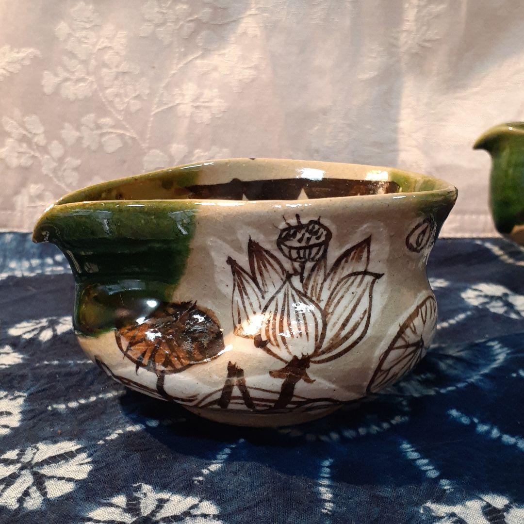 本日お値打ち❤️林和一　作　青織部宝瓶茶器揃い♪