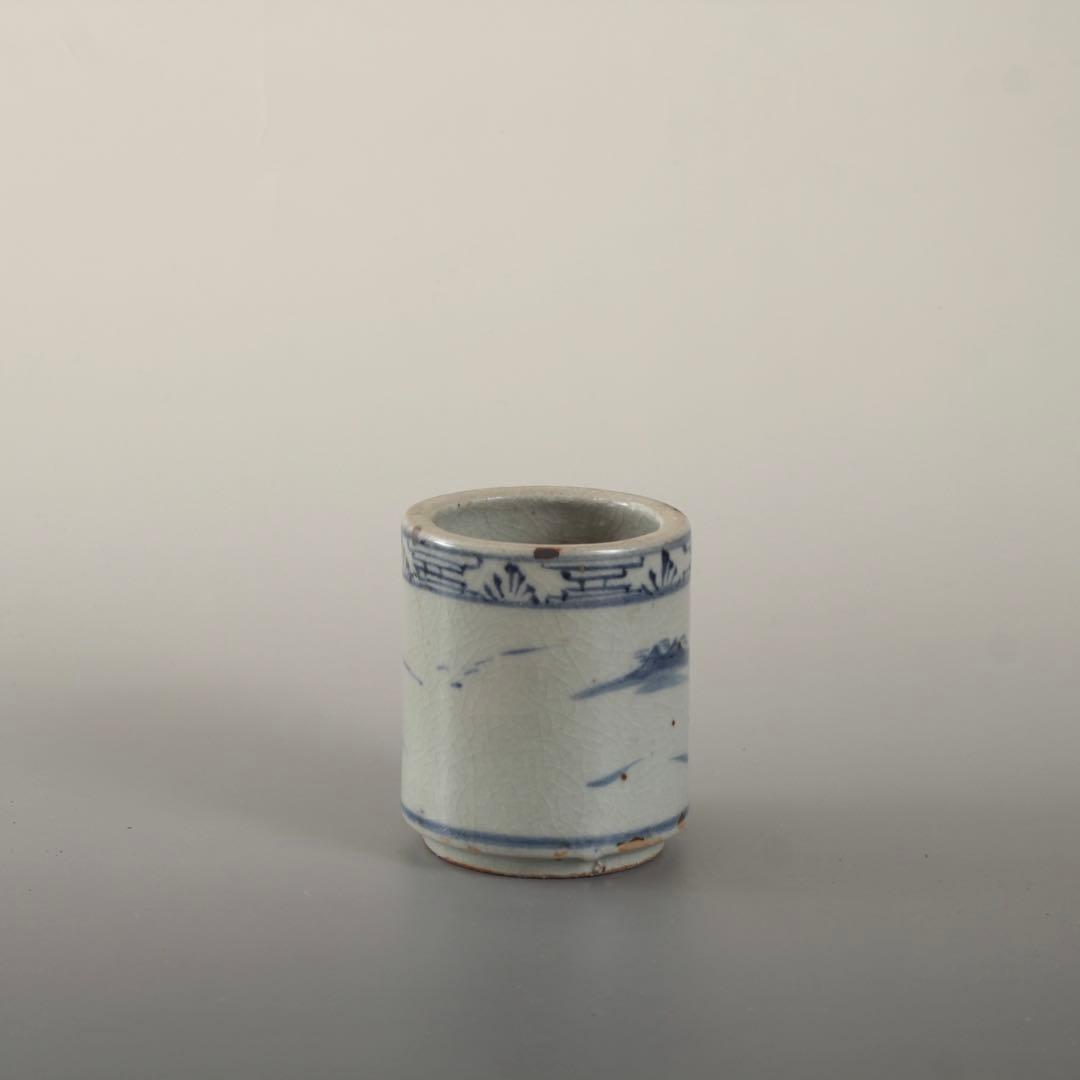 染付 筒碗 筒茶碗 筒盃 香炉 古美術 古染付 古道具 アンティーク 茶道具