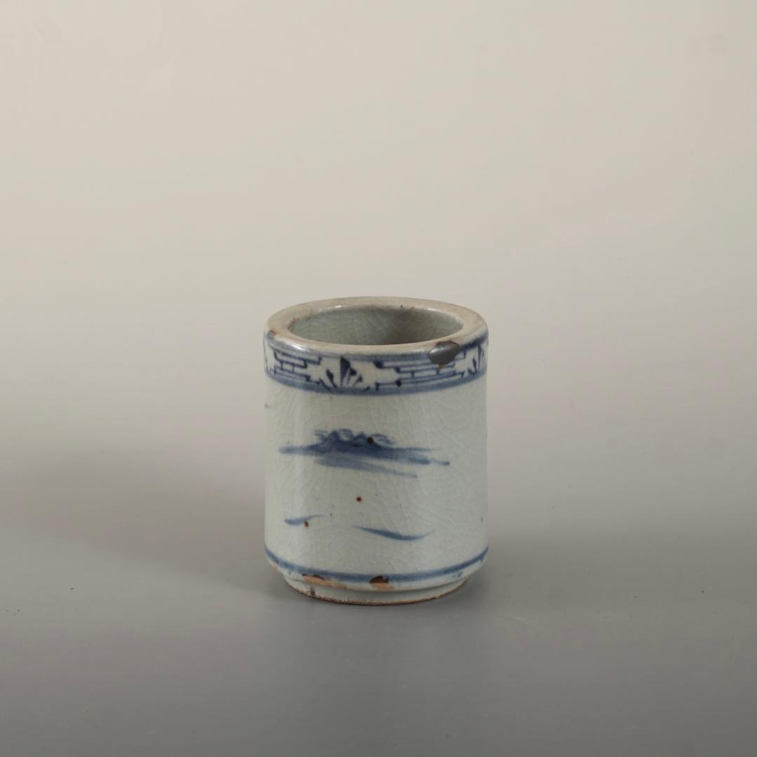 染付 筒碗 筒茶碗 筒盃 香炉 古美術 古染付 古道具 アンティーク 茶道具
