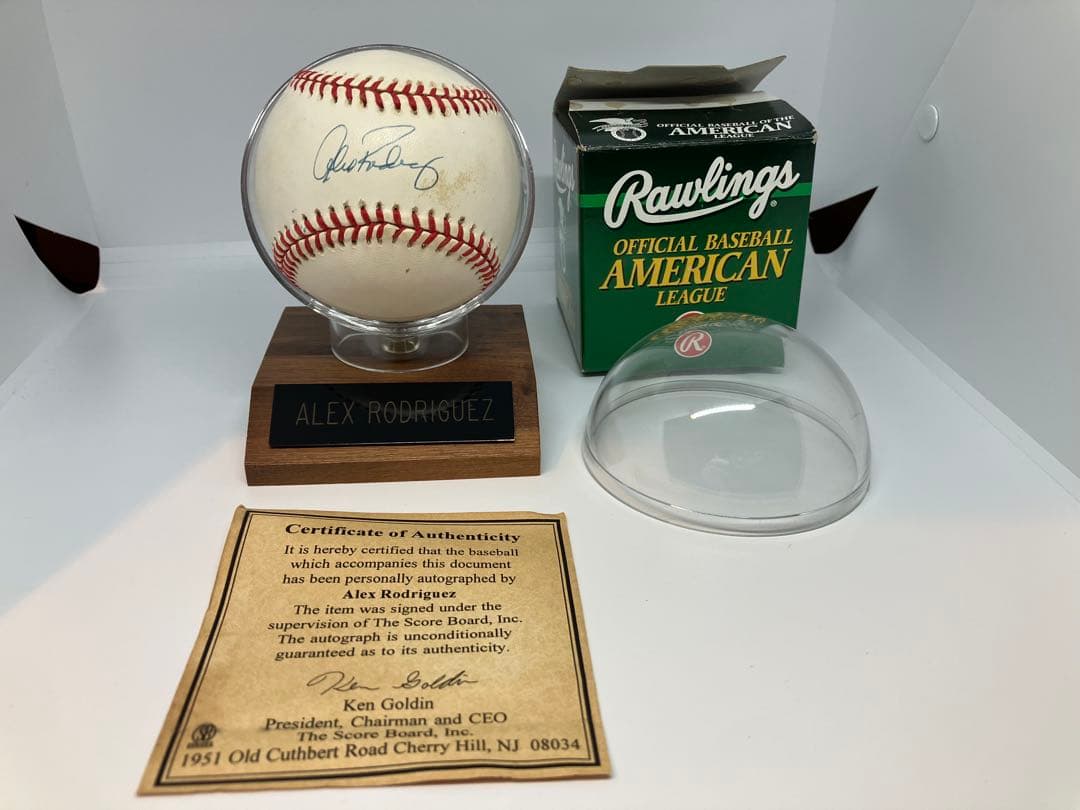 アレックス・ロドリゲス A-Rod 直筆サイン入り公式ボール スコアボード社認定