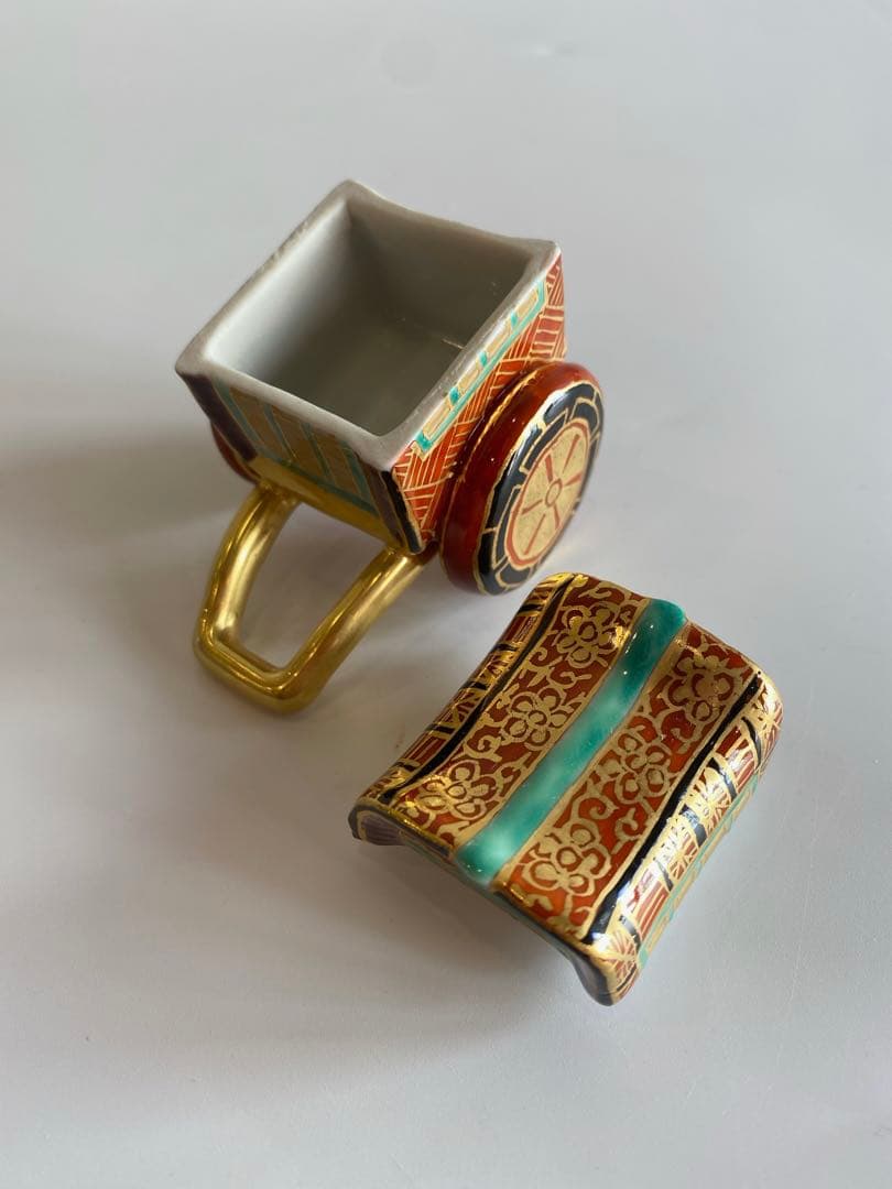 御所車香合　高野昭阿弥作　茶道具