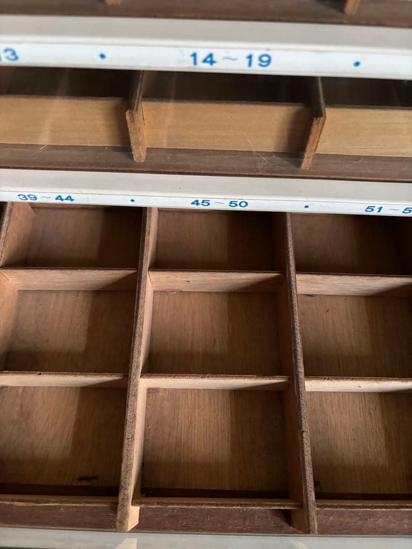 昭和レトロ　ひょうたん印絹カード　陳列棚 店舗什器　小物入れ　小引き出し