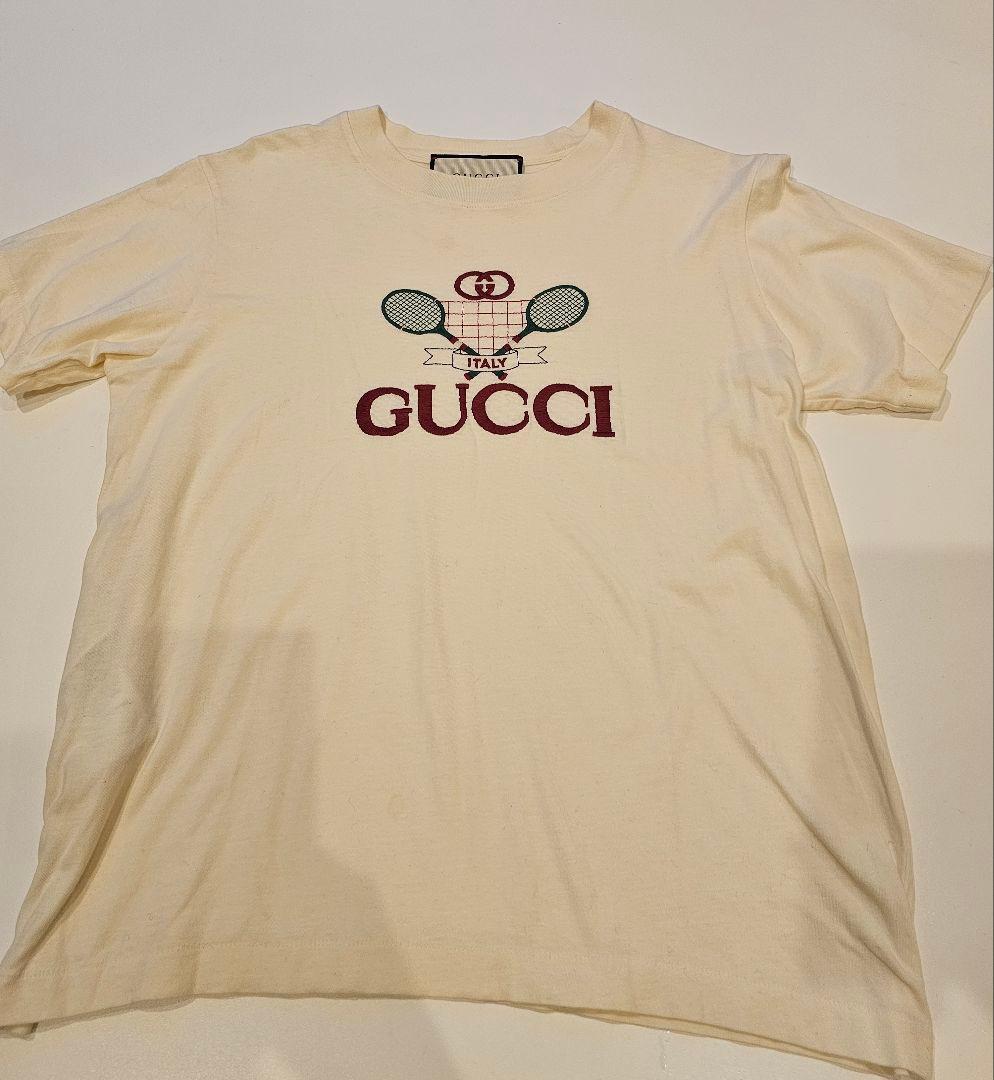 GUCCI テニスラケット刺繍 Tシャツ XS