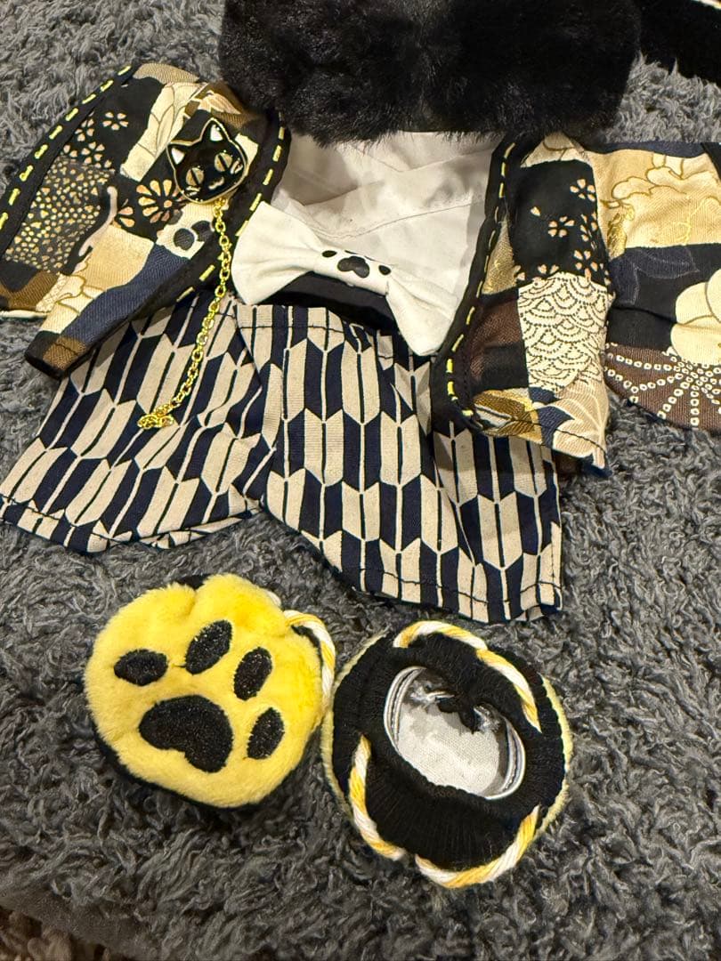 20cm完売レア限定猫探偵和服着せ替えぬいぐるみ服セット♪