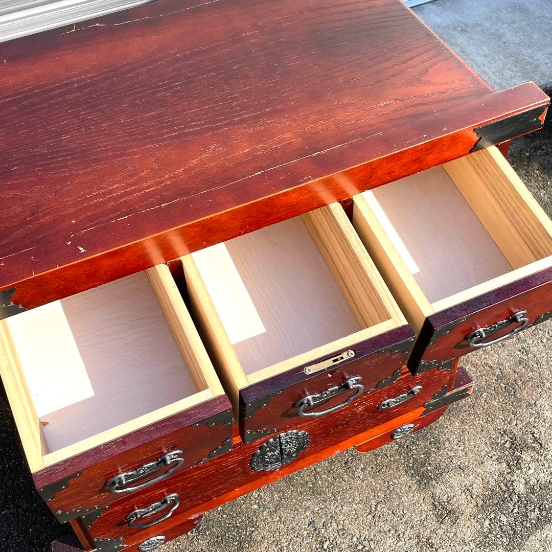 アンティーク キャスター付き 箪笥 車箪笥 キャビネット レトロ