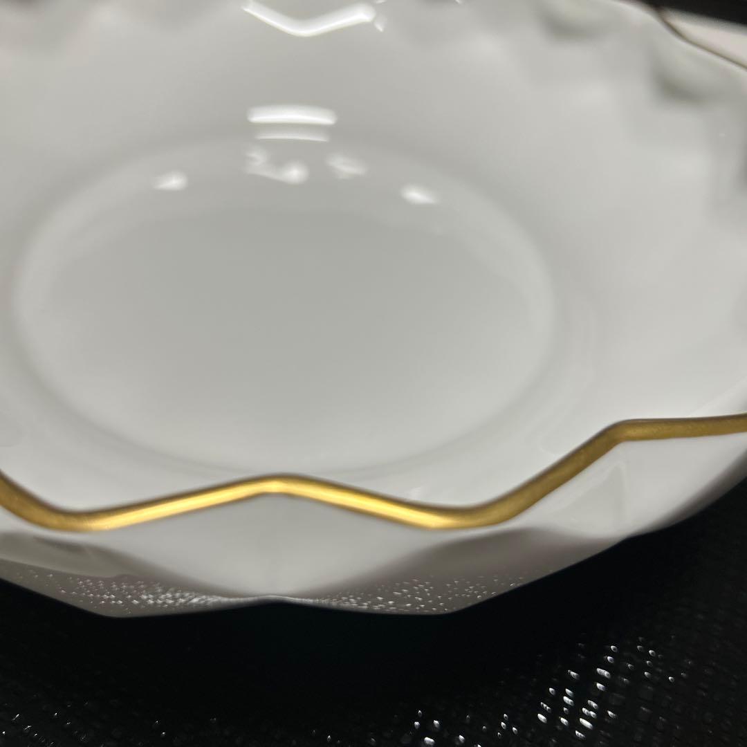 美品◆希少品　オールド大倉陶園 ゴールドライン25cm皿　ヴィンテージ食器