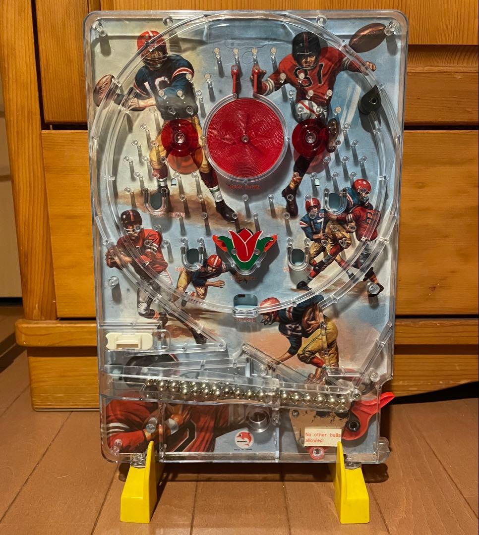 箱ケース付き希少　ヴィンテージ・フットボール・パチンコ・ピンボールゲーム