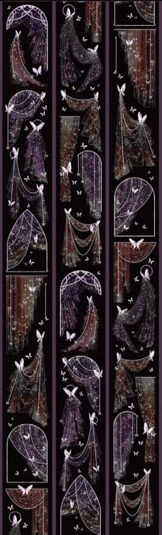 切売 308★ 海外 マスキングテープ マステ PET 装飾 レース 蝶 贝壳銀