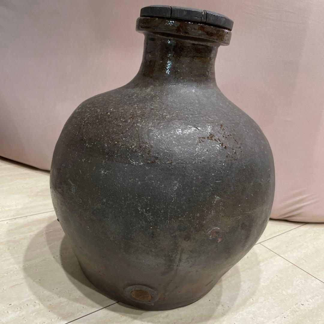 壺　木蓋　焼物 置物 アンティーク コレクション