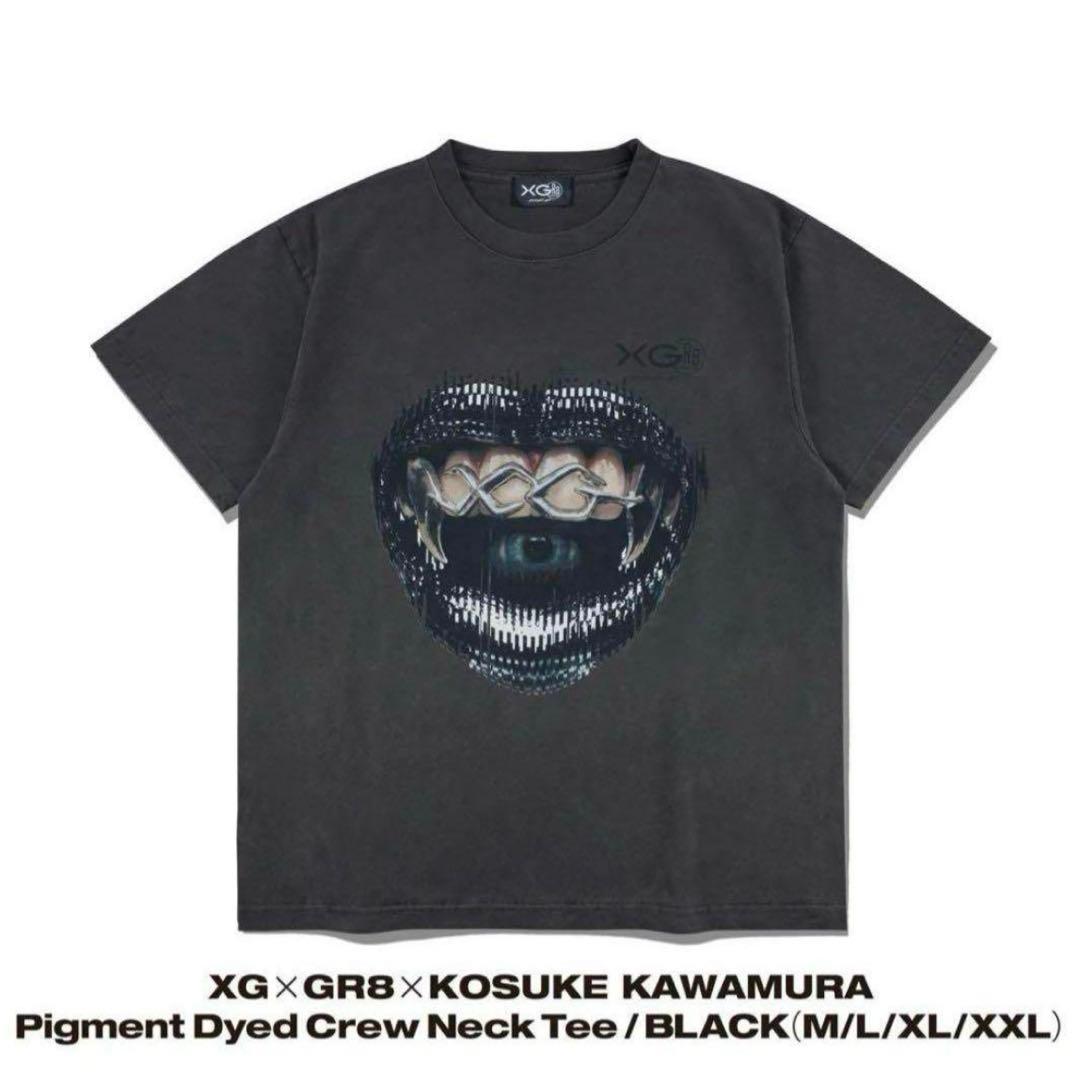 XG×GR8×KOSUKE Crew Neck Tシャツ L 黒 白