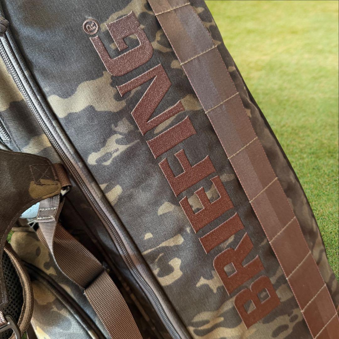 限定モデル　ブリーフィング キャディバッグ　CR-4 迷彩　カモフラ　黒　緑