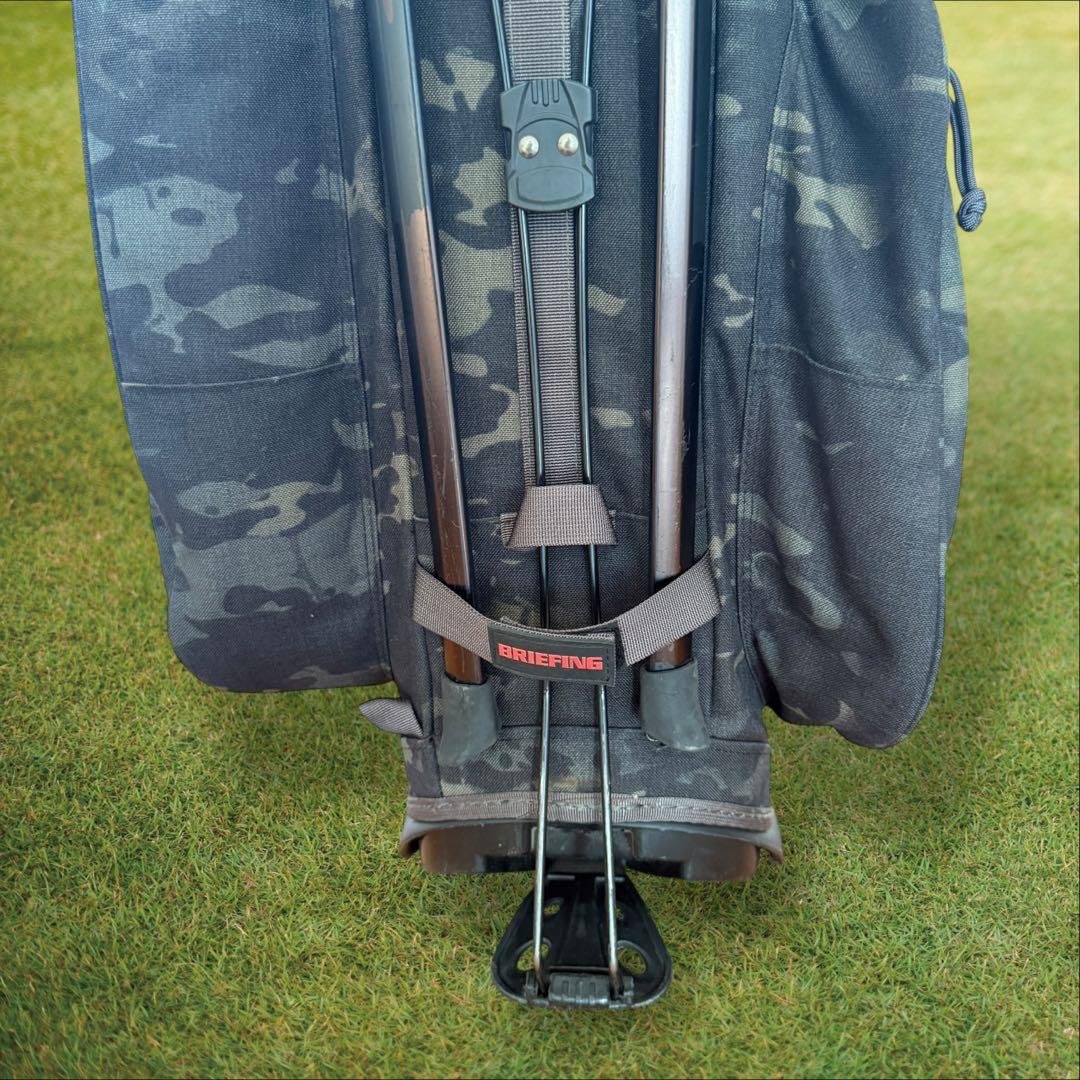 限定モデル　ブリーフィング キャディバッグ　CR-4 迷彩　カモフラ　黒　緑