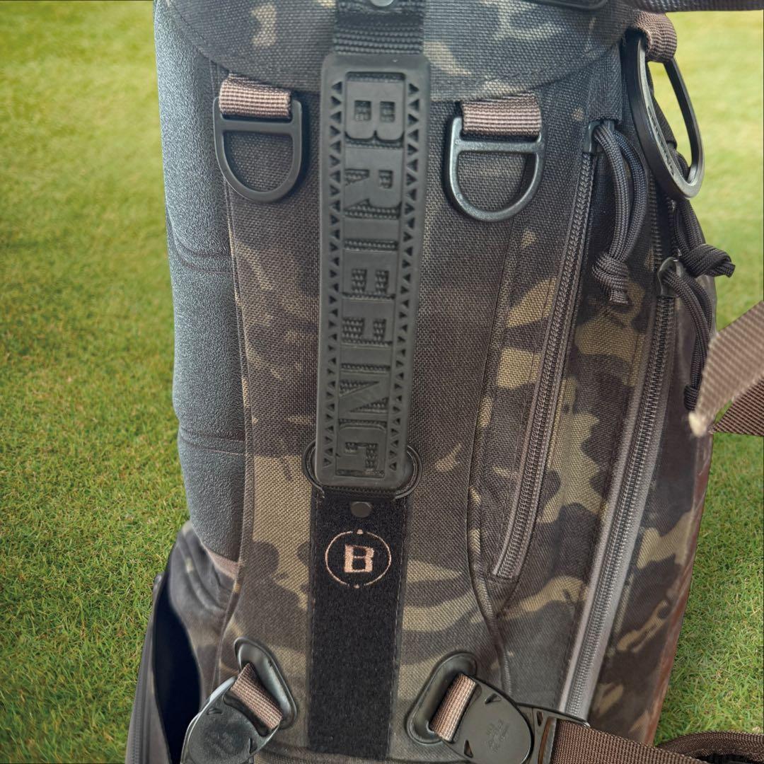 限定モデル　ブリーフィング キャディバッグ　CR-4 迷彩　カモフラ　黒　緑