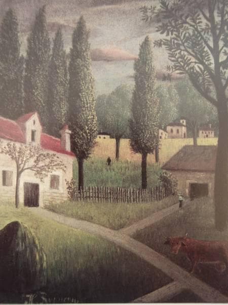 ルソー、農場、希少画集画、新品額装付