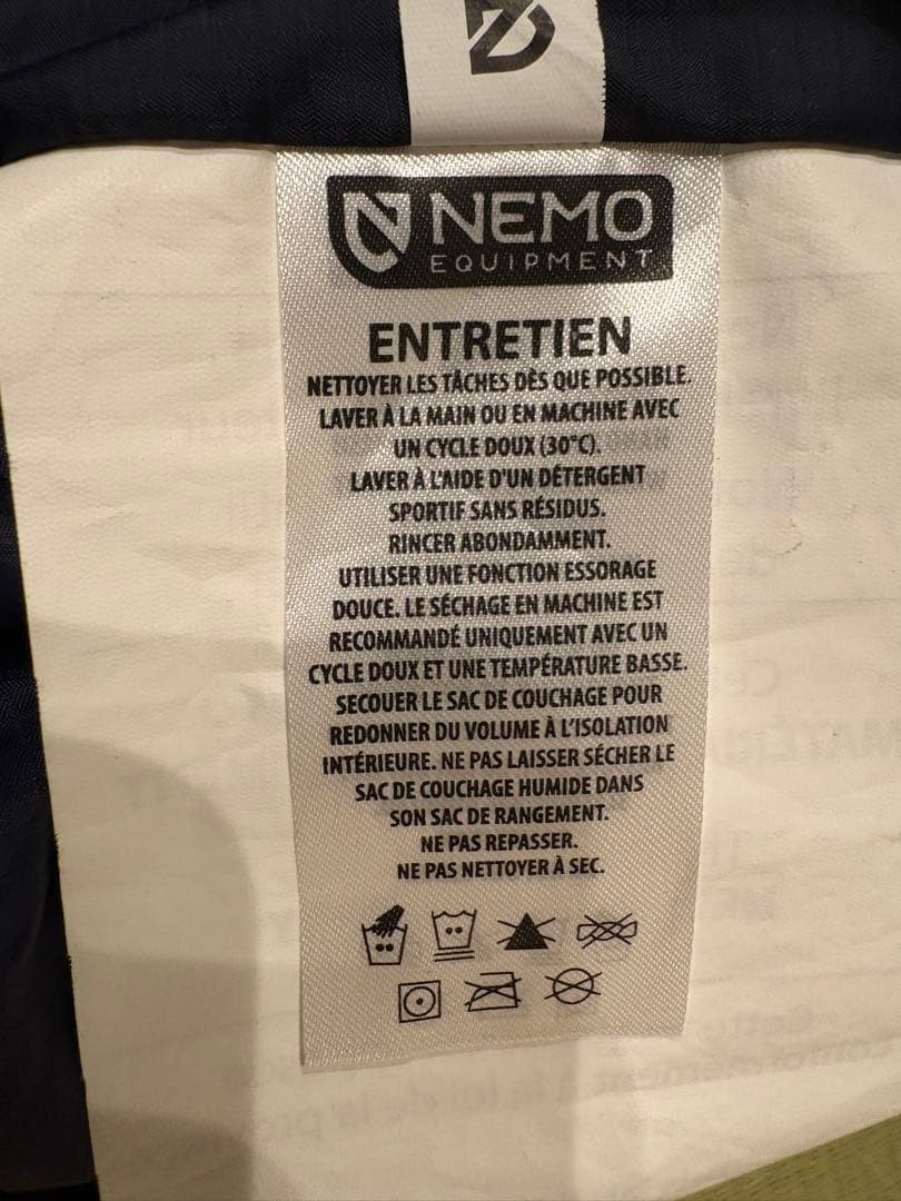 ニーモイクイップメント ディスコ 30 寝袋