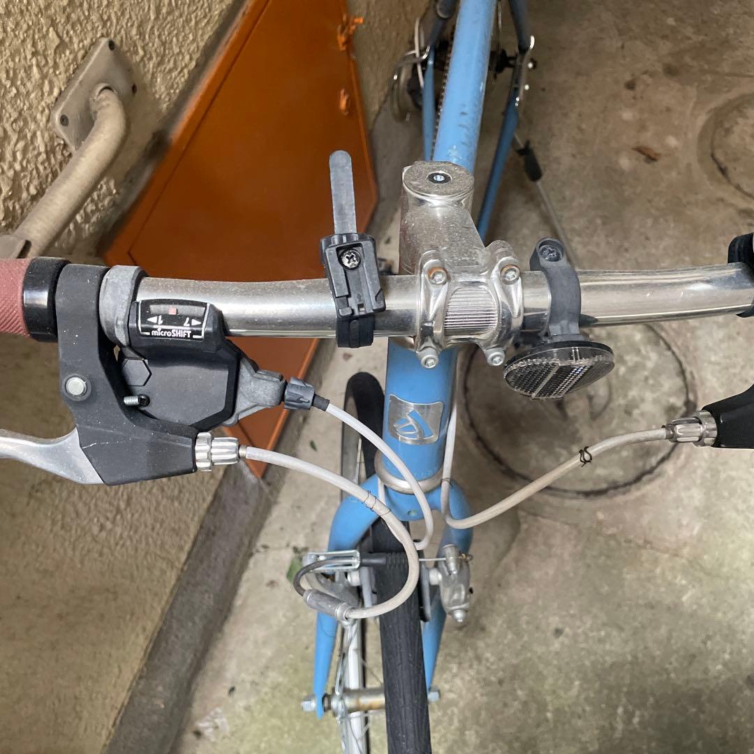 青いシティサイクル アルミフレーム