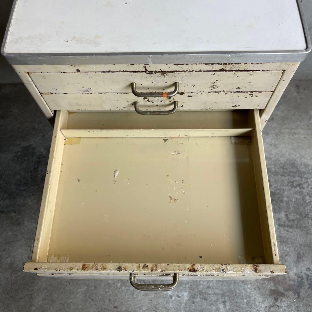 インダストリアル　ビンテージ デンタルキャビネット　工具箱　作業台
