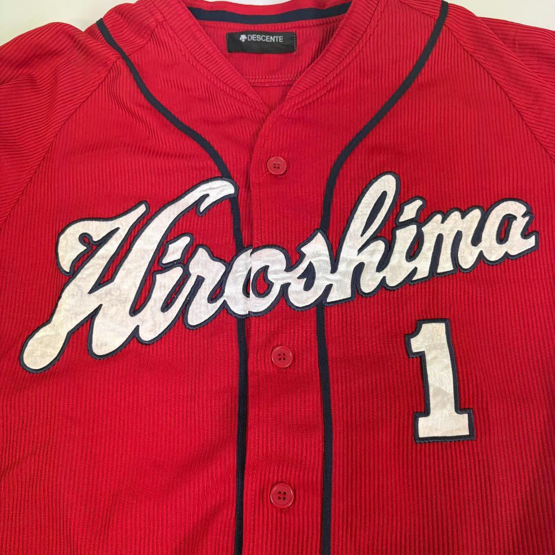 JQ84《前田智徳選手》デサント　半袖ユニフォーム　広島東洋カープ　背番号1