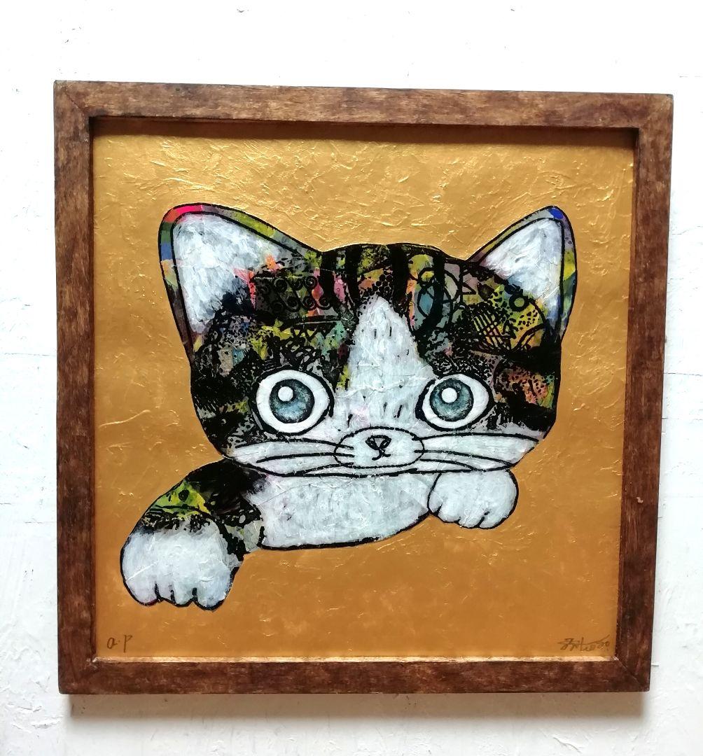 いただきニャンコ　背景をゴールドに変更　一部修正