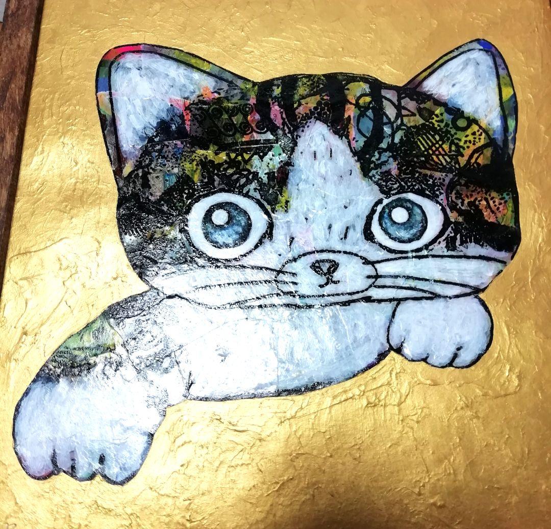 いただきニャンコ　背景をゴールドに変更　一部修正