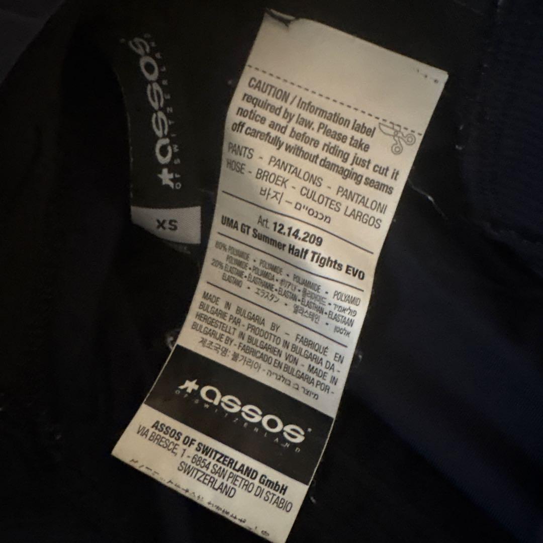 アソス　ロードバイク用 レディースXS BLACK