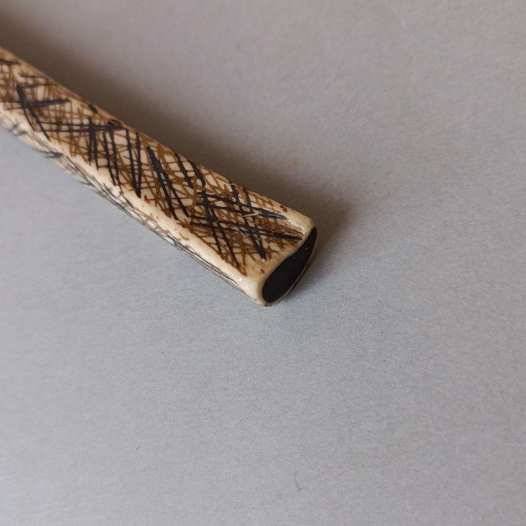 尺骨　松葉蒔絵　筆　文房具　江戸時代