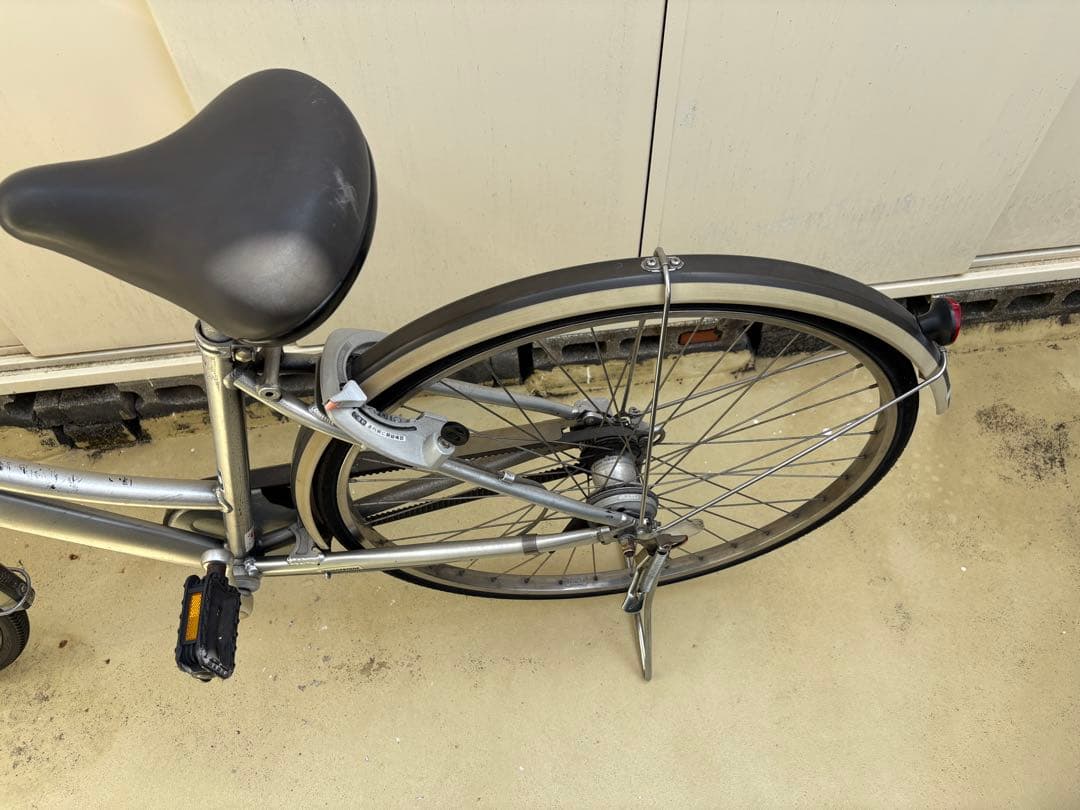 ブリヂストン アルベルト 自転車 27インチ シルバー カマキリハンドル