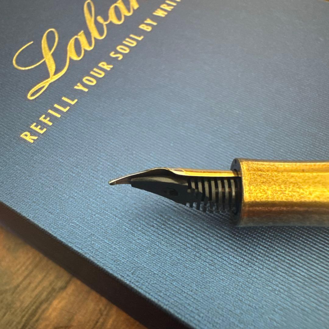 ラバン 万年筆 細字 F LABANアンティークII レッド ゴールド