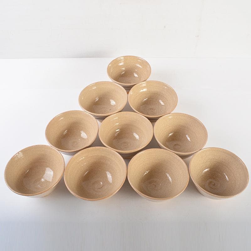 ちゃちゃさん　瀬戸焼陣出窯　澤田酔云作　数茶碗　十客共箱　V　R7192B