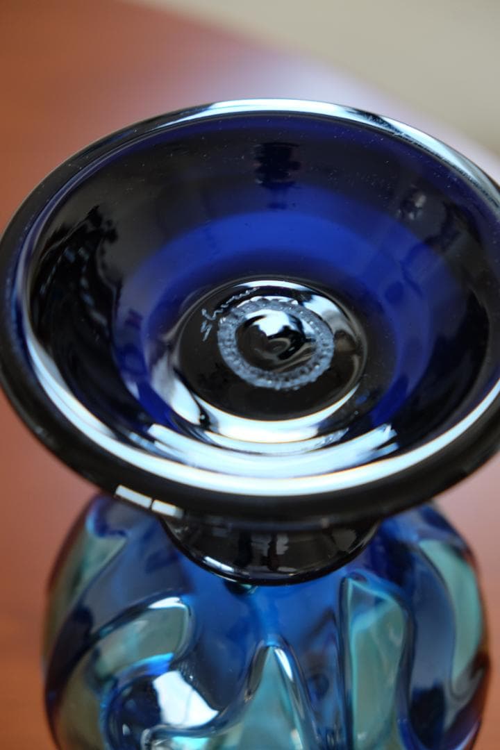 舩木倭帆 吹きガラス 花瓶 花器 骨董 民藝ガラス グラス 横山秀樹 小谷眞三