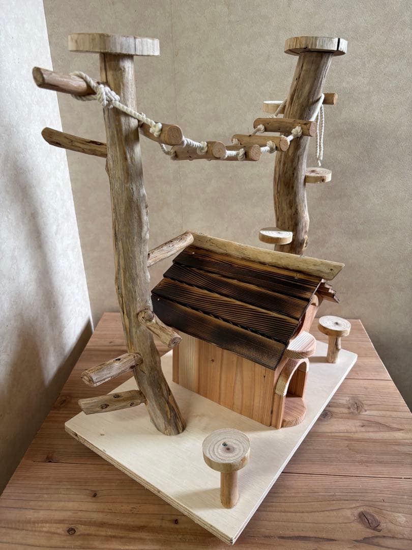 インコ止まり木 流木バードアスレチック