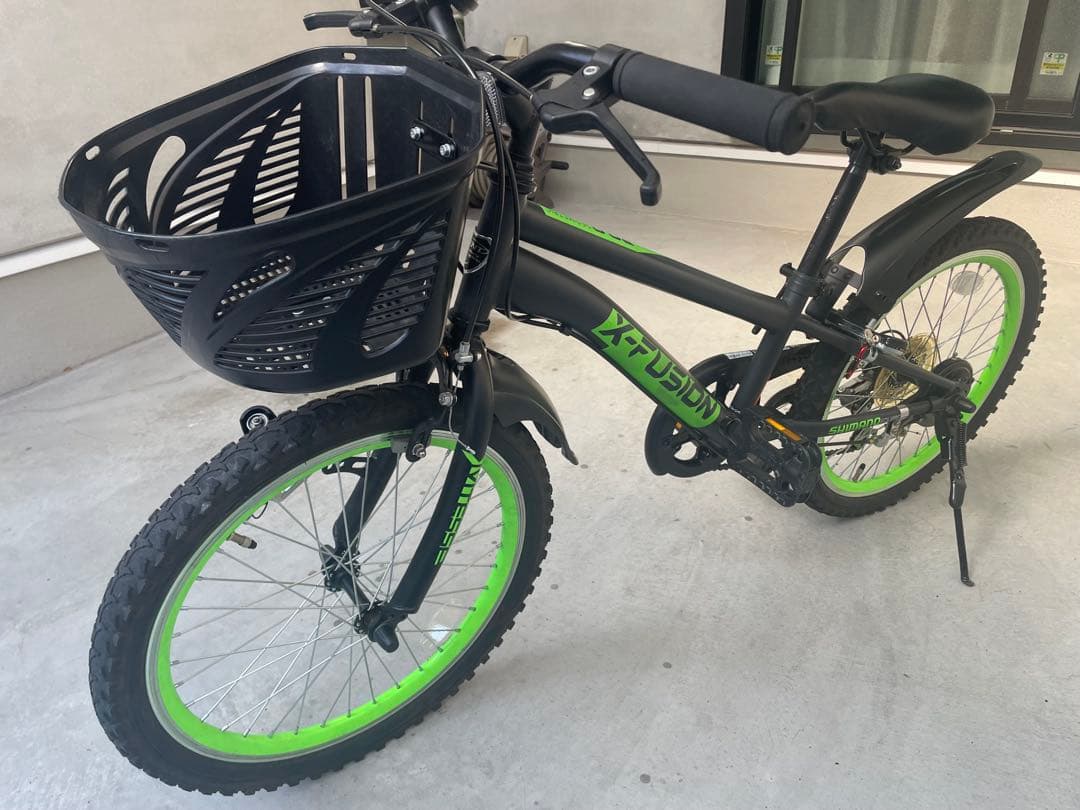 【美品】X-Fusion MT20 キッズ自転車 20インチ ブラック/グリーン